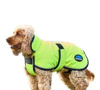 2025 Weatherbeeta Comfitec Reflective 300D Deluxe Showerproof Dog Coat 1029050 - Yellow Weatherbeeta Size - 35CM