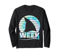 2025 Week Retro Shark Fin Lover Sea Ocean Animal Summer Trip Manche Longue