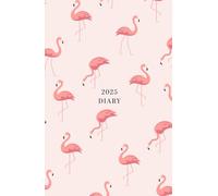 2025 Week to View Diary, Flamingo Pattern Design: Stylish Planner for Home and Office Use