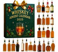 2025 Whisky Advent Calendar, 24 jours de pendentifs de whisky premium pour le compte à rebours et les cadeaux de vacances, un voyage de dégustation quotidien à travers le thèse (2pcs)
