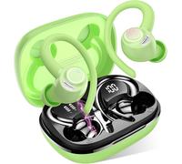 2025 Wireless Sports Bluetooth Headphones, 5.4 Hifi Stereo Headphones, Wireless Earphones With Enc Mic, Earphone For Running, Ip7 Waterproof Earphone, 40H, Wireless Headset, Led Screen, Green