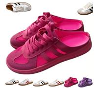 2025 Women's Fashionable Contrast Mesh Design Lace Up Walking Shoes, Comfortable Casual Sports Shoes with Round Toe (Pink,39)