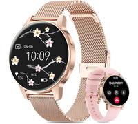 2025 Women's Smart Watch With Siri/Et/Hrv, 1.27 Inch Tft Smartwatch With Bluetooth Call Heart Rate Monitor 120+ Modes Sport Watch Ip68 Fitness Pedometer For Android Ios (Rose Gold)