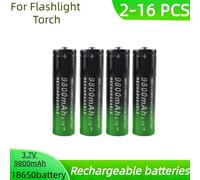 2025new charge rapide 18650 batterie de haute qualité 9800 mah 3.7 V 18650 Li Ion batterie lampe de poche charge batterie 2 PCS