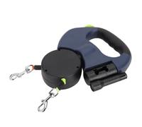 2025New Laisse Double pour 2 Chiens,Laisses pour Chiens,Plomb De Chien Double Rotatif,Laisses Doubles Rétractables pour Chien avec Lumières LED (Blue)