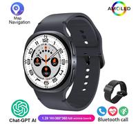 2025New Montre Intelligente 8 Gps Piste Nfc Bluetooth Appel 40Mm Amoled Fitness Sport Tracker Santé Smartwatch Hommes Femmes Pour Android Ios.Black Mesh Belt.
