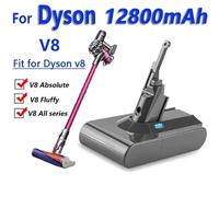 2025New pour Dyson V8 21.6V 12800mAh batterie de remplacement pour Dyson V8 aspirateur à main sans fil absolu Batte 9800mAh 2pcs