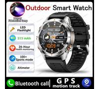 2025New Sport Montre Intelligente Hommes Amoled 1.46 Pouces Fitness Tracker 515 Mah Montres Fréquence Cardiaque Bt Appel Lumière Led Smartwatch Pour Android.Black Tape A.