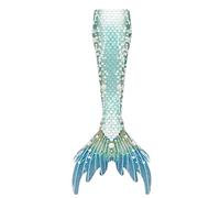 2026-2025 Mode Nouvelle Queue Adulte Femmes Maillot de Bain Bikini Métallique, bleu clair, XL