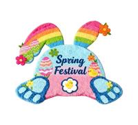 2026 2026 Lapin de Pâques avec paillasson en forme de fesse, absorbant, antidérapant et résistant, tapis en forme de lapin de Pâques en velours cristal, 90 cm/35,4 cm (D, 90 x 50 cm)