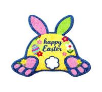 2026 2026 Lapin de Pâques avec paillasson en forme de fesse, absorbant, antidérapant et résistant, tapis en forme de lapin de Pâques en velours cristal, 90 cm/35,4 cm (C, taille unique)