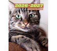 2026-2027 CATS MONTHLY PLANNER-TWO YEAR AGENDA: This has CONTACT, BIRTHDAY LOG, TO-DO LIST,