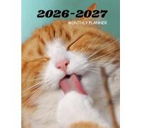 2026-2027 CATS MONTHLY PLANNER-TWO YEAR AGENDA: This has CONTACT, BIRTHDAY LOG, TO-DO LIST,