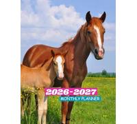 2026-2027 HORSE MONTHLY PLANNER-TWO YEAR AGENDA: This has CONTACT, BIRTHDAY LOG, TO-DO LIST,