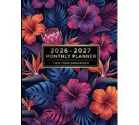 2026-2027 Monthly Planner Two-Year Organizer: Large 8.5x11 | Vision Board | Password & Contact Tracker | Holiday & Birthday List | Monthly Goals | Notes Pages | Minimal Floral Design Feminine