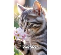 2026-2027 Pocket Calendar: 2 Years Monthly Planner From January 2025 To December 2026 for Purse | Funny Cat Themed