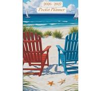 2026-2027 Pocket Planner: Two-Year Monthly Calendar January 2026 to December 2027 / Beach Cover /Small Size 4” X 6.5”