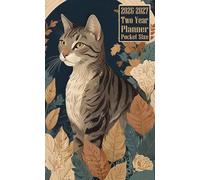 2026-2027 Two Year Planner Pocket Size: Cat Themed Cover 2 Page Spreads With Monthly Calendar Grids 24 Months Organizer Notes