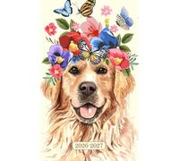 2026-2027: Two-Year Pocket Planner, 24-Month Organizer from January 2026 to December 2027, Small Size for Purse with Cute Crowned Golden Retriever Theme