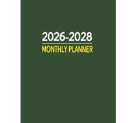 2026-2028 Monthly Planner: 36-Month from January 2026 Through December 2028 | Large Print | 8.5 x 11 in | Green Cover