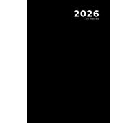 2026 , 24 horas: Diário / Agenda e Livro de Compromissos, Clássico Preto