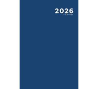 2026 , 24 horas: Diario / Planificador diario y agenda de citas, azul