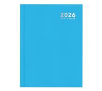 2026 A5 Jour Par Page Journal - Complet An Relié Pelliculée Agenda - pour Maison Bureau École & Travail (Bleu Vif)