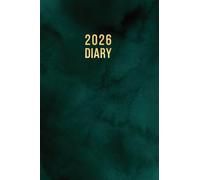 2026 A6 Page A Day: One Page Per Day Daily Diary Planner & Organizer for 365 Days, dated from Jan 2026 to Dec 2026, Fully Lined Journal Notebook with Calendars, To-Do List and Notes | Green Marble