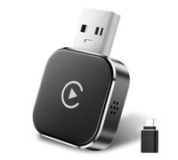 2026 Adaptateur sans Fil Carplay & Android Auto 2-en-1, Adaptateur Android Auto WiFi 2,4+5,0 GHz, Connexion Bluetooth 5.0 Stable, USB C/A, Compatible avec Les Téléphones iOS 10+ Et Android 11+