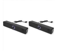 2026 Adapté 2X PC Soundbar Haut-parleur filaire USB Soundbar pour TV PC PC Portable Gaming Home Theater Audio System Audio