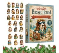 2026 Adventskalender -Ornament Weihnachtskalender 24-Tage-Deko 2D | Urlaubshund Countdown-Kalender Für Zuhause Wohnzimmer Schlafzimmer Wand Fenster