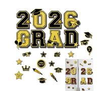 2026 Aimant de Décoration pour Voiture de Graduation | 24 Pièces d'Autocollants Magnétiques Réutilisables | Aimants pour véhicules - Pour réfrigérateur, porte de garage, défilé, croisière, fête de rem