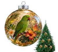 2026 Animaux ludiques boules de Noël 3D - Ornements acryliques de la série Wonders Wildlife Wonders | Boules de Noël créature marine et forêt pour décoration d'arbre et de vacances
