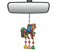 2026 Année du Cheval - Corde en Coton PP 34 x 11 cm | Pendentif Cloche 2026 | Sachet de Nouvel an Chinois Décoration à Suspendre pour Nouveau Festival Maison Murale Porte Ornement Cadeau Charm