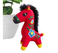 2026 Année du Cheval - Doudou traditionnel confortable - Peluche cheval - Pour amis, collègues, anniversaire et festival, maison, voyage, Nouvel An, chambre et salon