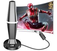 2026 Antenne TV Intérieur Puissante TNT,36DBI 450 km Réception Antenne TNT avec Amplificateur de Signal à Gain Élevé, Réception Longue Portée à 360° pour 1080P 4K DVB-T DVB-T2 VHF UHF