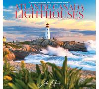 2026 Atlantic Canada Lighthouses Large 12x23.5" Wall Calendar by John Morris | Les Phares du Atlantic Canada | English/French Bilingual | Regional Travel Nature Scenic | Made in Canada