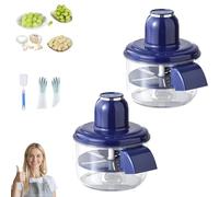 2026 Automatic Fruit and Vegetable Peeler, Electric Grape Peeling Machine, Automatic Small Fruit Peeling Tool, USB Charging Easy, Home Commercial Kitchen Peeler (2blue)