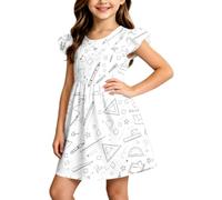 2026 Automne Rentrée scolaire sans manches fille à imprimé floral coupe trapèze parfaite pour l'été et les célébrations légère et col rond confortable pour la rentrée tenue décontractée élégante idéa