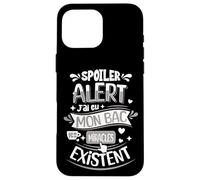 2026 Baccalauréat Cadeau Humour Miracle Félicitation Mention Coque pour iPhone 16 Pro Max