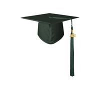 2026 Bachelor Bonnet de remise de diplôme, uniforme scolaire, bonnet de fin d'étudiant pour adulte (vert foncé, taille unique)