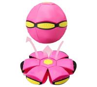 2026 Ballon sauteur magique pour enfants, avec soucoupe, balle rebondissante, interaction parent-enfant, jouet lumineux pour réaction d'exercice physique éducative, avec 3 lumières (rose)