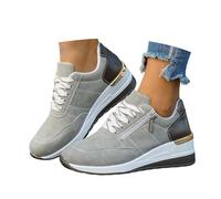 2026 Basket Orthopedique Femme avec Fermeture éclair, Baskets Décontractées avec Soutien de la Voûte Plantaire,Chaussures de Tennis Confortables à Enfiler pour Sports et Quotidien