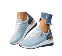 2026 Basket Orthopedique Femme avec Fermeture éclair, Baskets Décontractées avec Soutien de la Voûte Plantaire,Chaussures de Tennis Confortables à Enfiler pour Sports et Quotidien