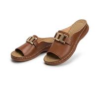 2026 Beach Slides Footwear Orthopedic Slides For Women With Arch Support Fashion Comfort Metal Straps Sandals Ladies Orthotic Slip On Sandals Casual Daily Wear Shoes (Brown,37)