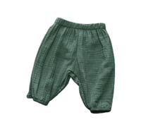 2026 Bébé Enfant Bébé Garçon Fille Coton Lin Élastique Basique Harem Pantalon Long Pantalon Bouffant Jogging Décontracté, Vert armée., 12-18 mois