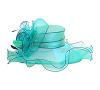 2026 Bibi d'église pour femme, chapeau de mariage de fête de thé de mariée, vert, taille unique