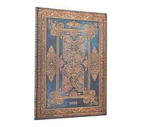Paperblanks Agenda 2026 Blue Luxe (Luxe Design) Grande – 12 mois vertical, rigide, élastique