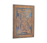 2026 Blue Luxe (Luxe Design) Midi 18-month Horizontal Softcover Flexi Dayplanner 2025-2026 (Elastic Band Closure)