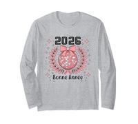 2026 Bonne Année - Design Rétro Disco Boule à Facettes Manche Longue